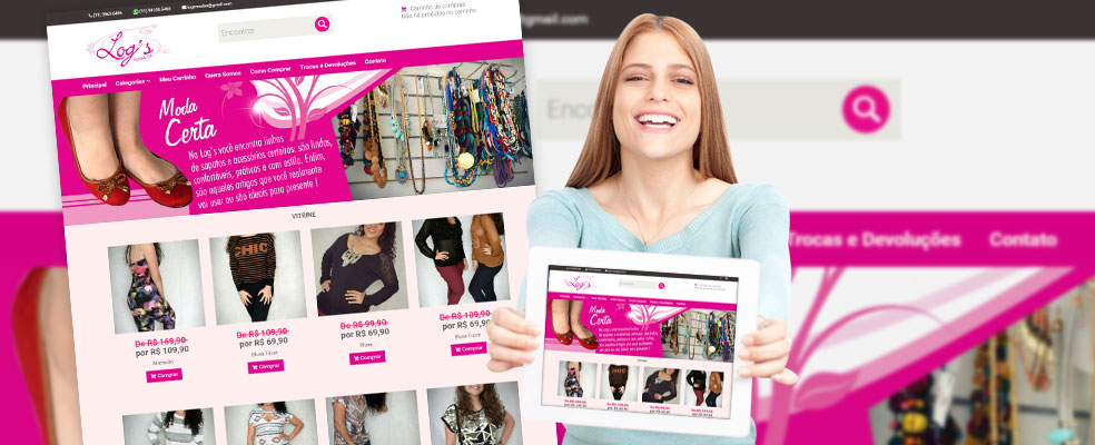Web site Moda Logs Jundiai Loja Virtual de Roupas e Acessórios Femininos