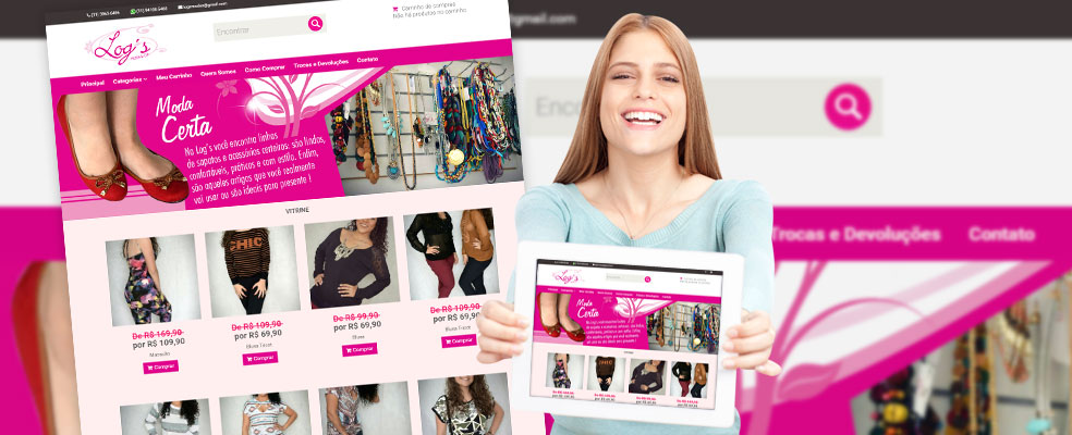 Web site Moda Logs Jundiai Criar Site Loja Virtual Roupas Acessorios Shopping Criação de sites desenvolvimento web comprar um site hospedagem de sites ecommerce blog wordpress sites em jundiai