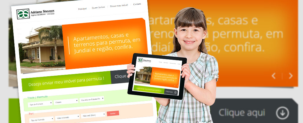 Web site Adriana Stevaux Imobiliaria e permuta de imóveis Jundiaí site de imobiliaria Portal de Anúncios Criação de sites desenvolvimento web comprar um site hospedagem de sites ecommerce blog wordpress sites em jundiai